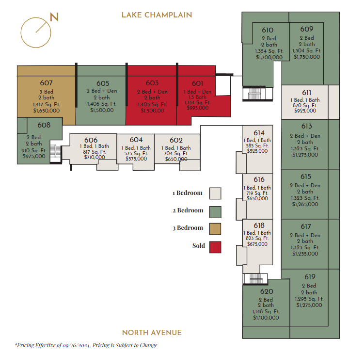 6th floor plan w pricing